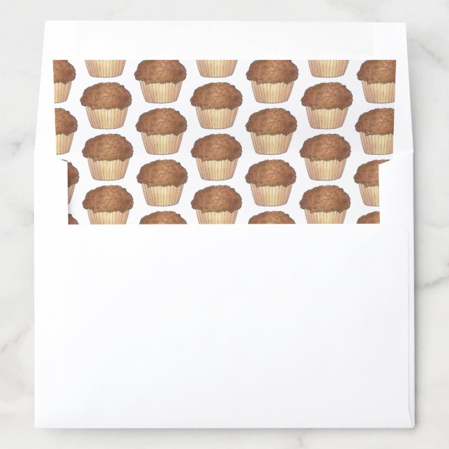 Sunday Breakfast Brunch Streusel Crumb Muffin Envelope Liner (In Envelope)