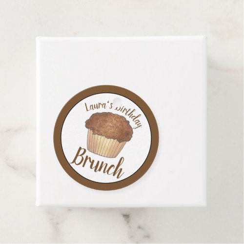 Sunday Breakfast Brunch Streusel Crumb Muffin Favor Tags