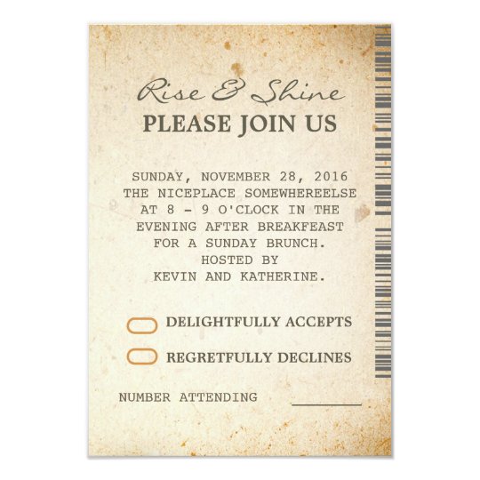 sunday brunch additional wedding rsvp cards zazzle com