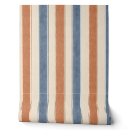 Sunday Cabana Stripes & Checks  Wallpaper