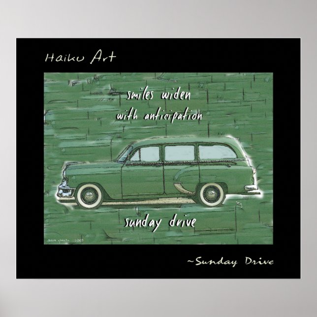 Sunday Drive Haiku Art Print (Front)