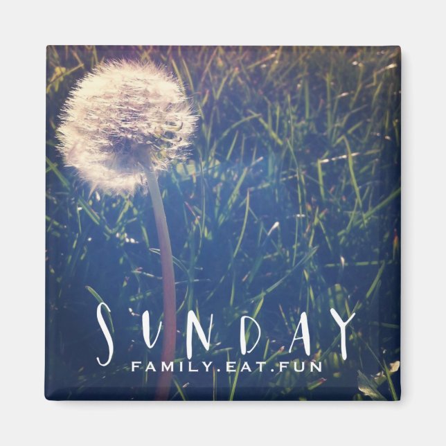 Sunday Family Eat Fun Magnet (Front)