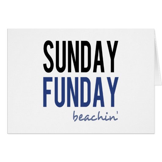 Sunday Funday Beachin' Cards (Front Horizontal)