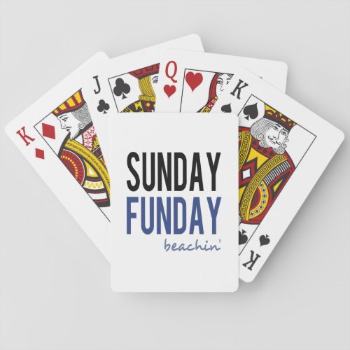 Sunday Funday Beachin Poker Cards