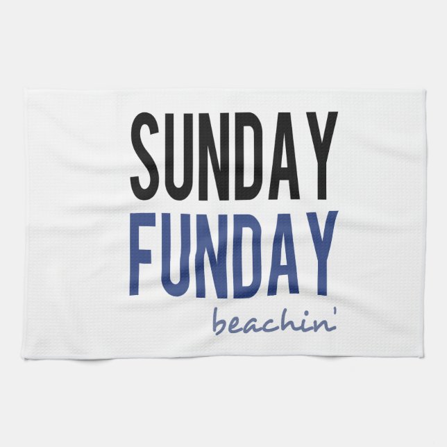 Sunday Funday Beachin' Towel (Horizontal)
