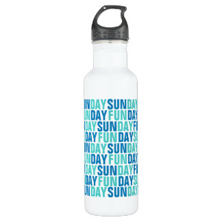 Sunday Funday (Blue) Stainless Steel Water Bottle