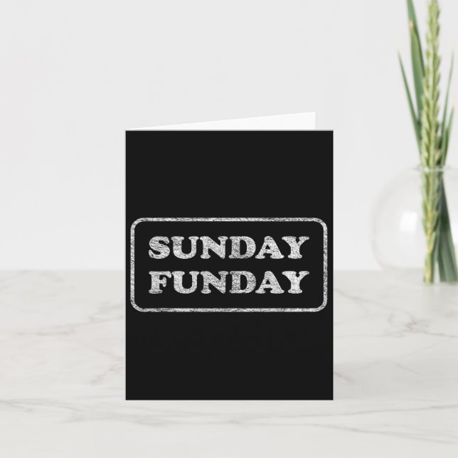 Sunday Funday Brunch Football Sports Bbq  Card (Front)