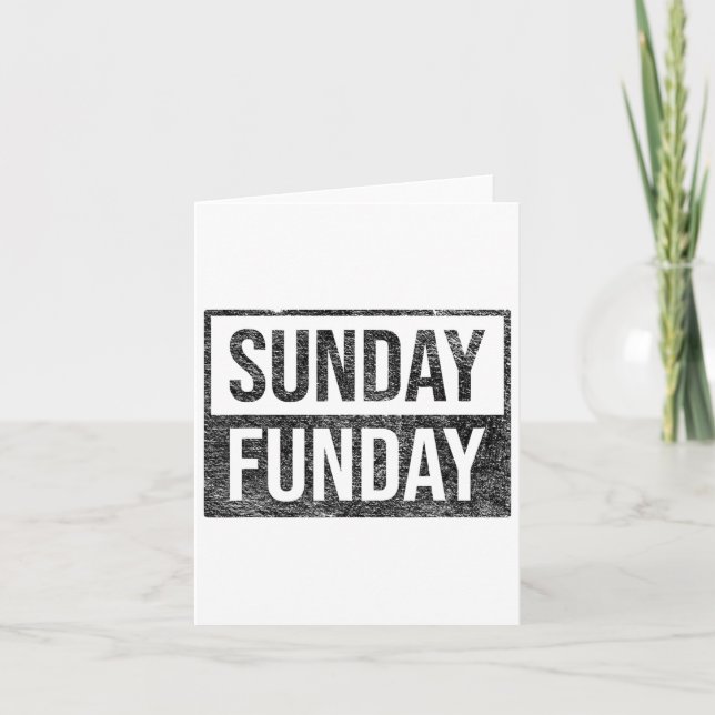 Sunday Funday Brunch Footbyll Sports Bbq Church  Card (Front)