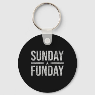 Sunday Funday Brunch Footll Sports Bbq Church 1 Keychain