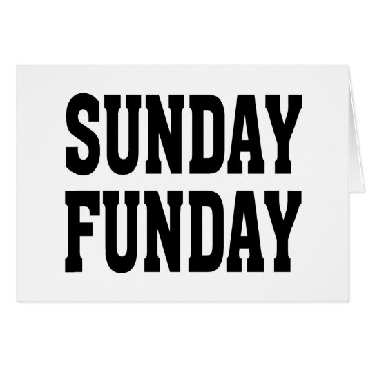 Sunday Funday Cards (Front Horizontal)