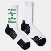 Sunday & Funday Crew Socks, Fun Weekend Vibes Sock