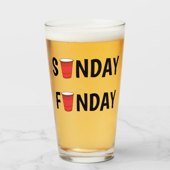 Sunday Funday Drinking Glas
