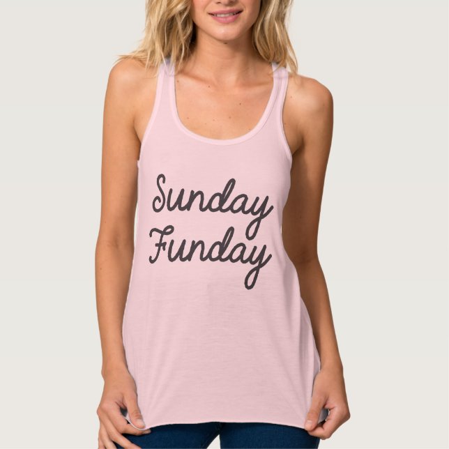 Sunday Funday flowy women's tank Top (Front)