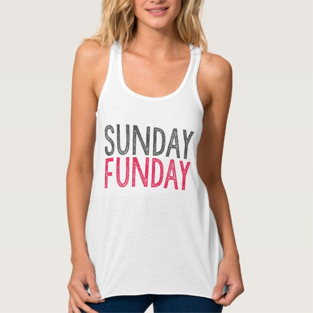Sunday Funday flowy women's tank Top (Front)