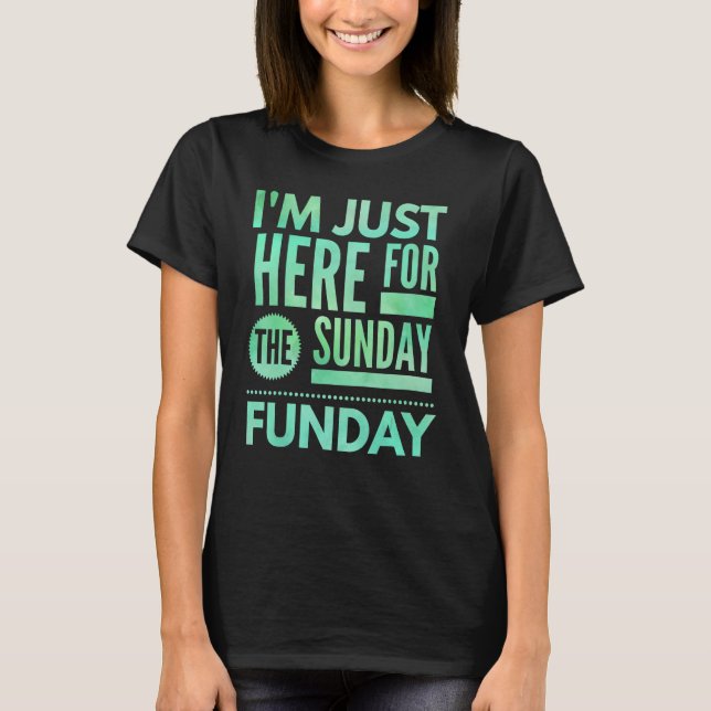 Sunday Funday Football Sports  Funny Football T-Shirt (Front)