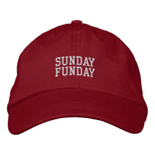 'Sunday Funday' Football Weekend, Golf Course Gift Embroidered Baseball Cap