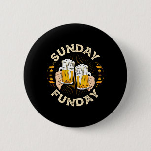Sunday Funday Funny Football Gift Sport Lovers Foo Button