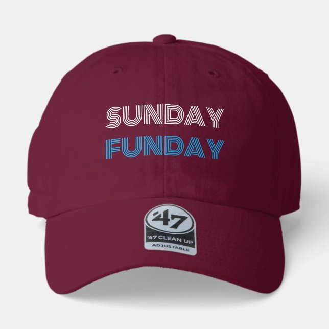 Sunday Funday Funny Personalize 47 Brand Hat (Front)