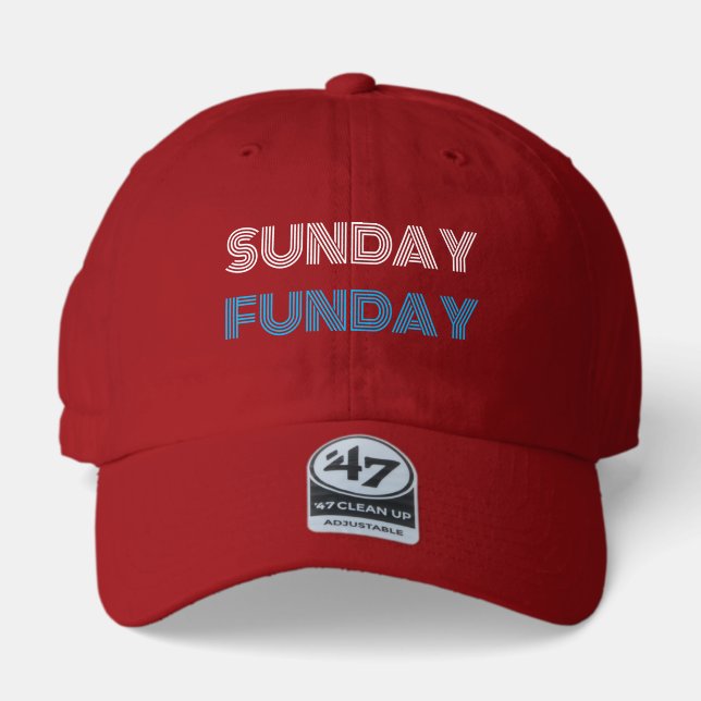 Sunday Funday Funny Personalize 47 Brand Hat (Front)