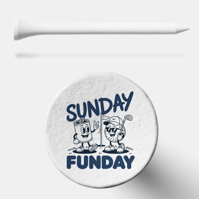 Sunday Funday Golf Funny Golfing Golfers Retro Tees (Combo (Horz))