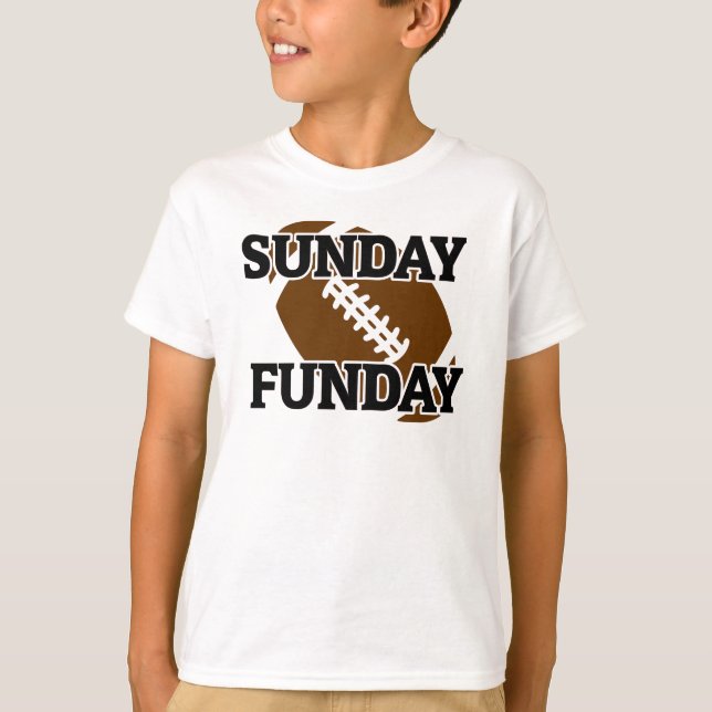 Sunday Funday Sports Fun For Football Fan T-Shirt (Front)