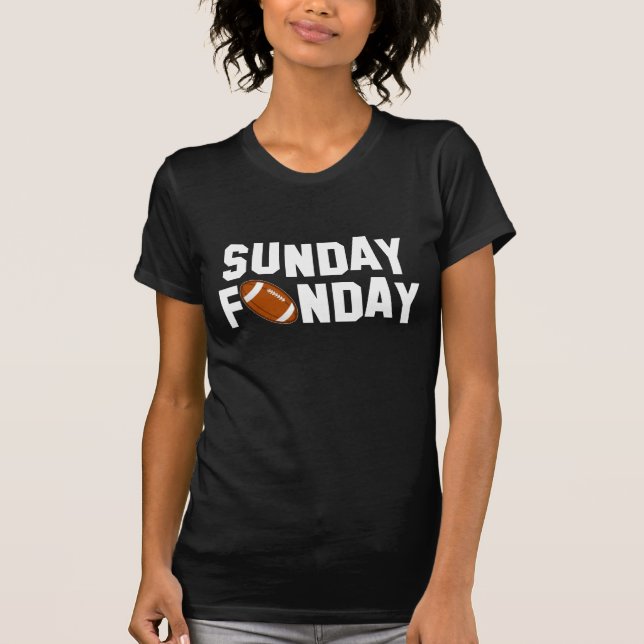Sunday Funday with football T-Shirt (Front)