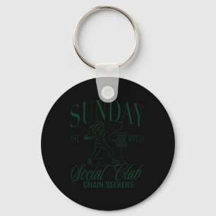 Sunday Girls Club Disc Golf Chain Seekers Graphic  Keychain