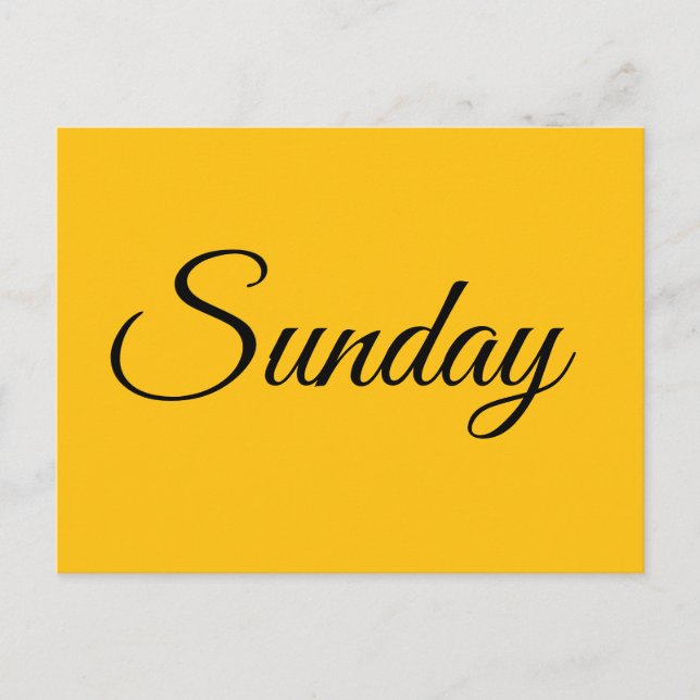 Sunday Holiday Postcard (Front)