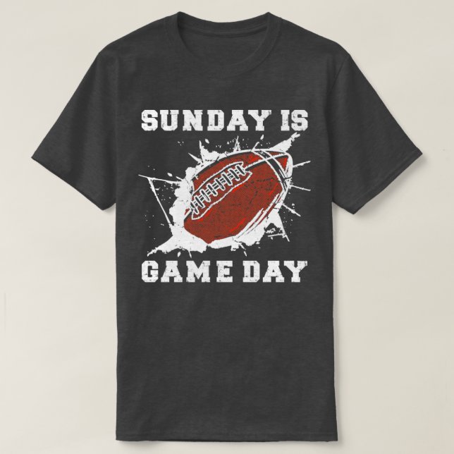 Sunday Is Gameday T-Shirt (Design Front)