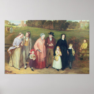 Sunday Morning - The Walk from Church, 1846 Poster