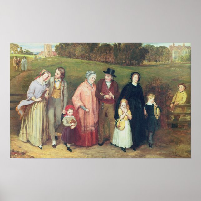 Sunday Morning - The Walk from Church, 1846 Poster (Front)