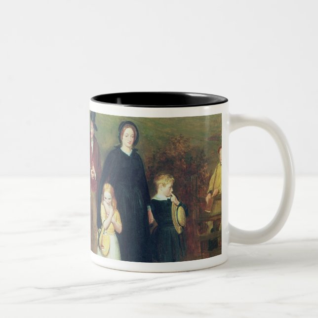 Sunday Morning - The Walk from Church, 1846 Two-Tone Coffee Mug (Right)