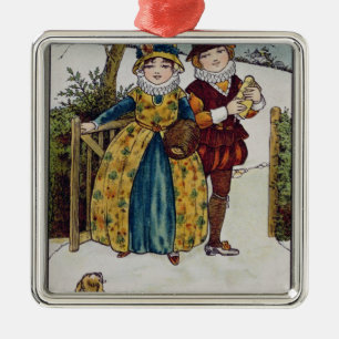 Sunday Morning, Victorian card Metal Ornament