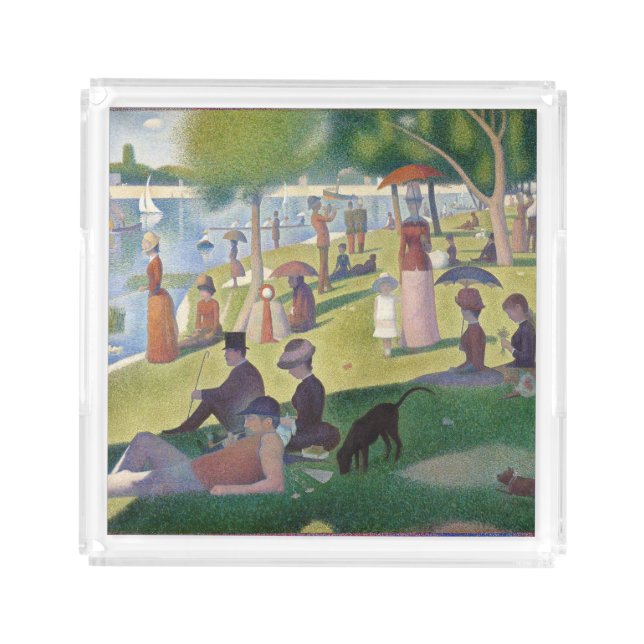 Sunday on La Grande Jatte Seurat Painting Acrylic Tray (Front)