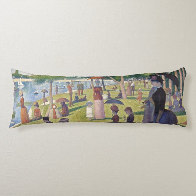 Sunday on La Grande Jatte Seurat Painting Body Pillow (Front)