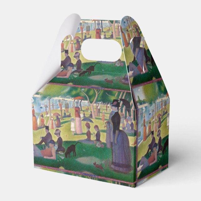 Sunday on La Grande Jatte Seurat Painting Favor Boxes (Front Side)