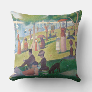 Sunday on La Grande Jatte Seurat Painting Outdoor Pillow
