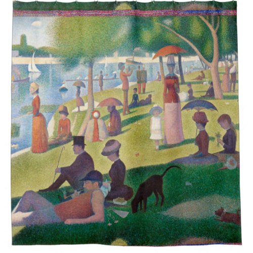 Sunday on La Grande Jatte Seurat Painting Shower Curtain