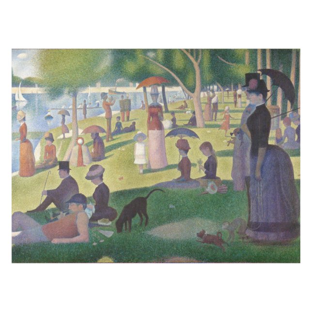 Sunday on La Grande Jatte Seurat Painting Tablecloth (Front (Horizontal))