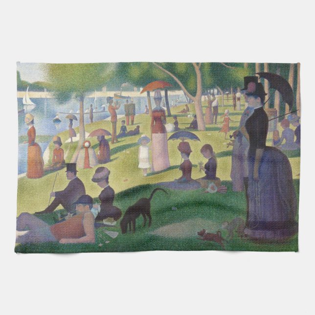 Sunday on La Grande Jatte Seurat Painting Towel (Horizontal)