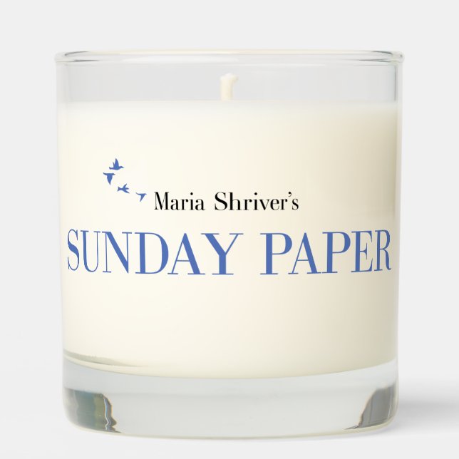 Sunday Paper Candle (Front)