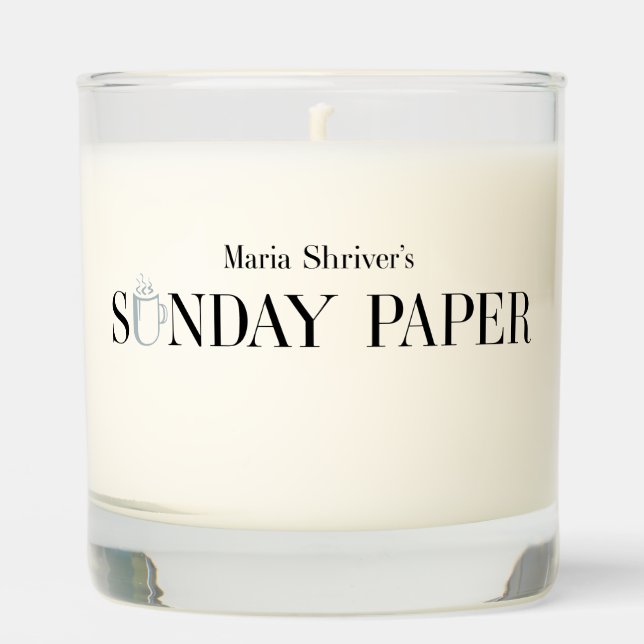Sunday Paper Candle (Front)