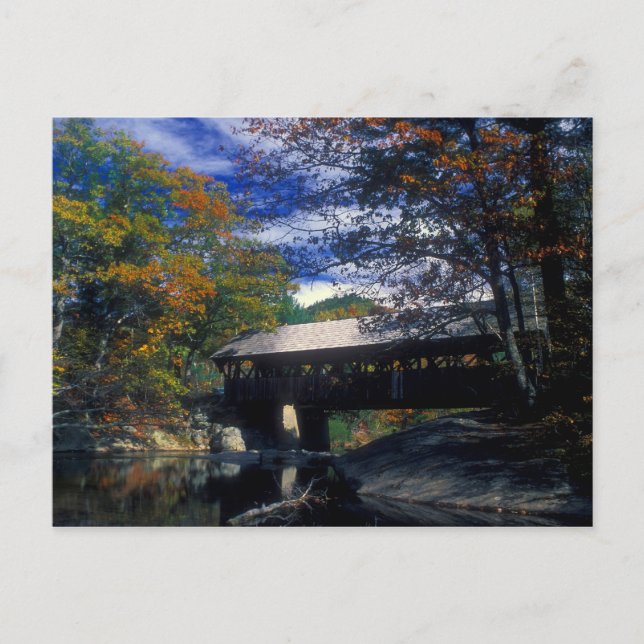 Sunday River Artists Covered Bridge Maine Postcard (Front)