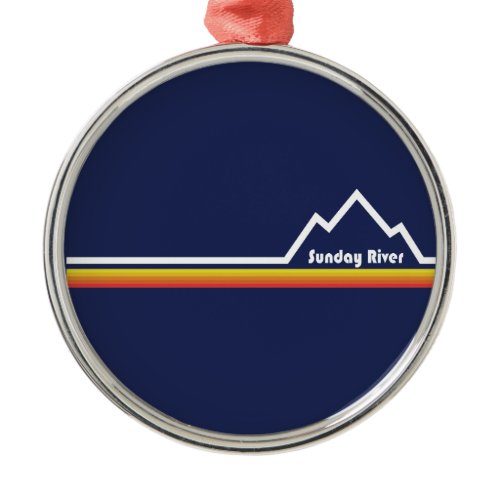 Sunday River Maine Metal Ornament