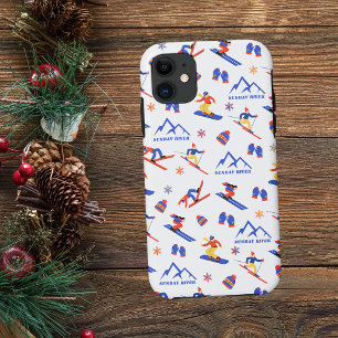 Sunday River Maine Ski Snowboard Pattern iPhone 11 Case