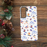 Sunday River Maine Ski Snowboard Pattern Samsung Galaxy S21 Case<br><div class="desc">A funny winter skiing seamless pattern for the ski resort Sunday River in Maine,  New England,  United States,  North America.  Perfect gift idea for winter sports lovers: ski,  snowboard,  freestyle,  ski jump,  cross-country skiing.</div>