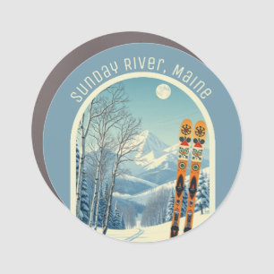 Sunday River Maine ski souvenir  Car Magnet