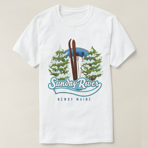 Sunday River Newry Maine ski logo T_Shirt