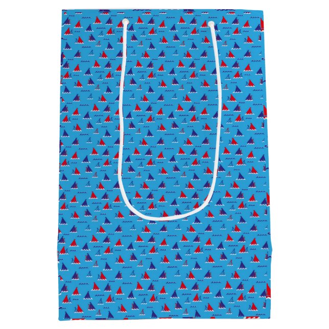 Sunday Sail Dark Medium Gift Bag (Back)