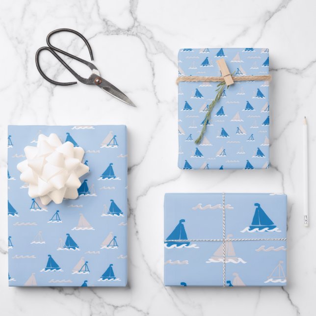 Sunday Sail light Wrapping Paper Sheets (Front)